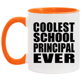 Coolest School Principal Ever - 11oz Accent Mug Orange