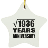 44th Anniversary Square Root of 1936 Years Anniversary - Star Ornament