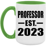 Professor Established EST. 2023 - 15oz Accent Mug Green
