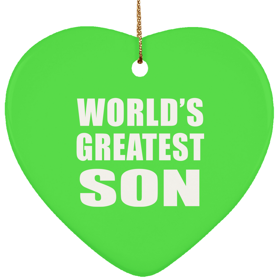 World's Greatest Son - Heart Ornament