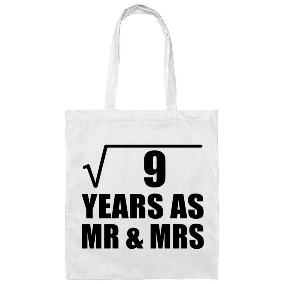 3rd Anniversary Square Root of 9 Years As Mr & Mrs - Tote Bag White
