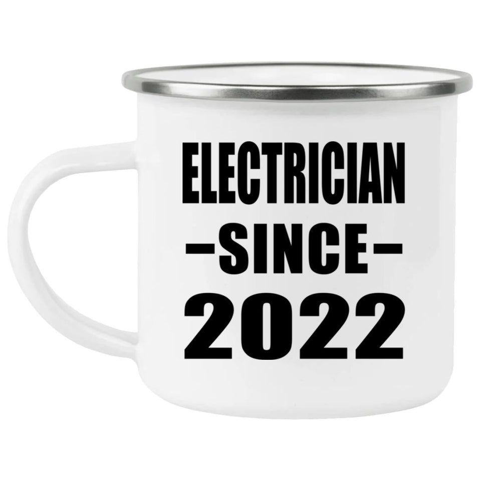 Electrician Since 2022 - 12oz Camping Mug