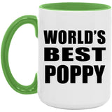 World's Best Poppy - 15oz Accent Mug Green