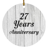 27th Anniversary 27 Years Anniversary - Circle Ornament F