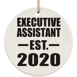 Executive Assistant Established EST. 2020 - Circle Ornament