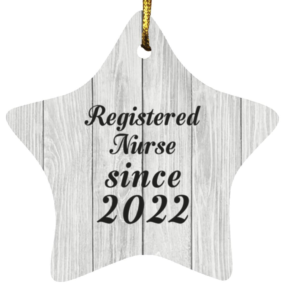 Registered Nurse Since 2022 - Star Ornament F