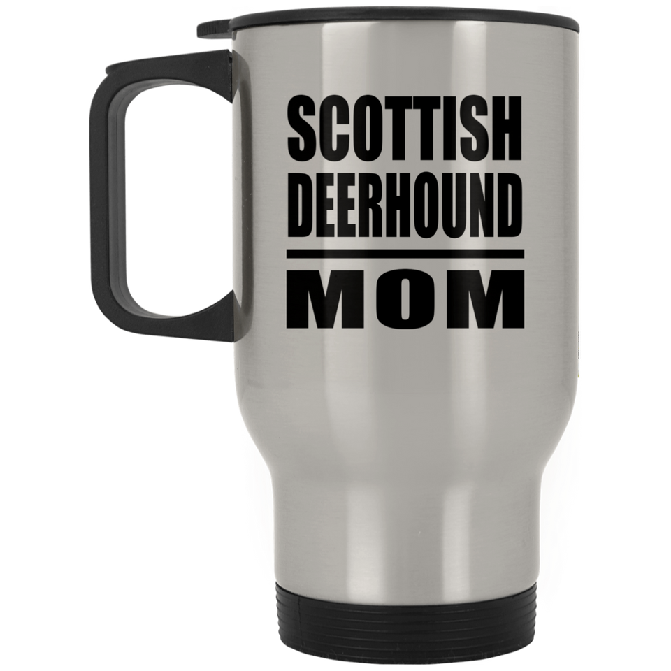 Scottish Deerhound Mom - Silver Travel Mug