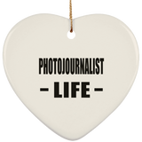 Photojournalist Life - Heart Ornament