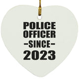 Police Officer Since 2023 - Heart Ornament