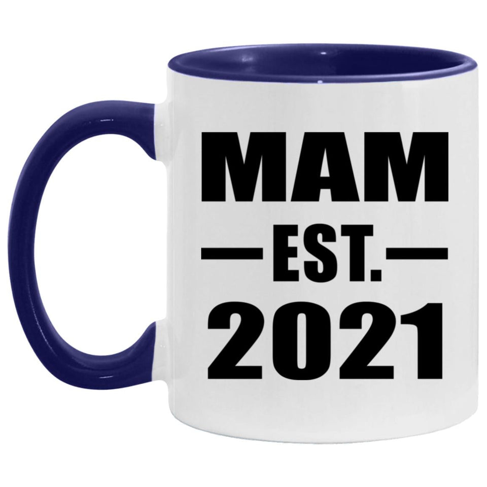Mam Established Est. 2021 - 11oz Accent Mug Purple