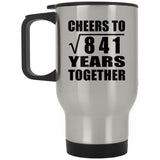 29th Anniversary Cheers To Square Root of 841 Years Together - Silver Travel Mug