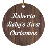 Roberta Baby's First Christmas - Circle Ornament D