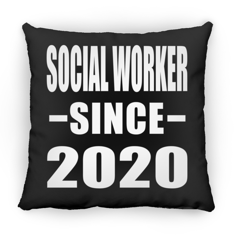 Social Worker Since 2020 - Throw Pillow Black