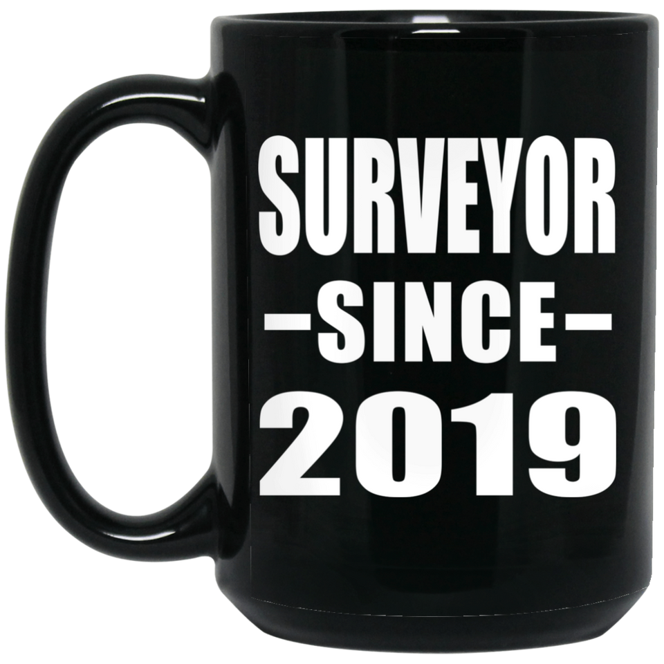 Surveyor Since 2019 - 15oz Coffee Mug Black