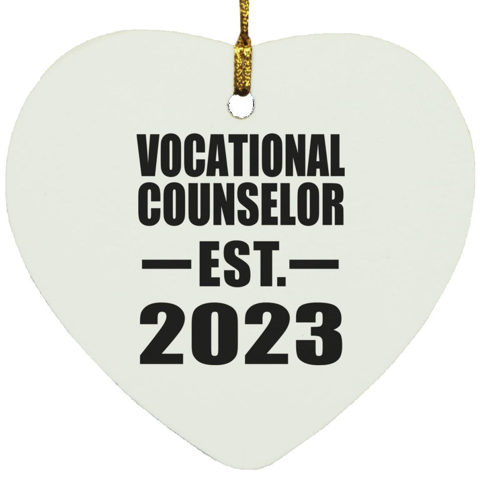 Vocational Counselor Established EST. 2023 - Heart Ornament