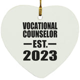 Vocational Counselor Established EST. 2023 - Heart Ornament