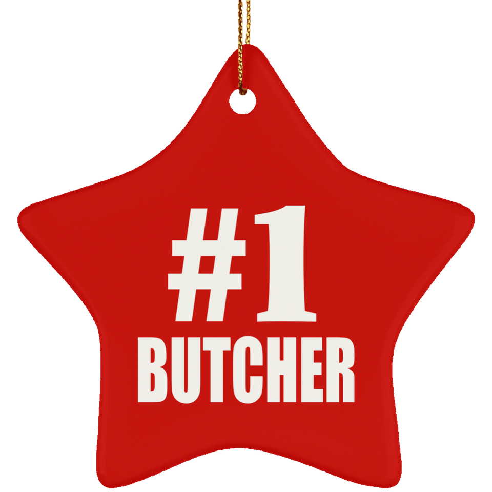 Number One #1 Butcher - Star Ornament