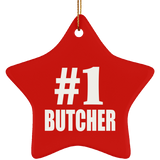 Number One #1 Butcher - Star Ornament