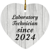 Laboratory Technician Since 2024 - Heart Ornament F