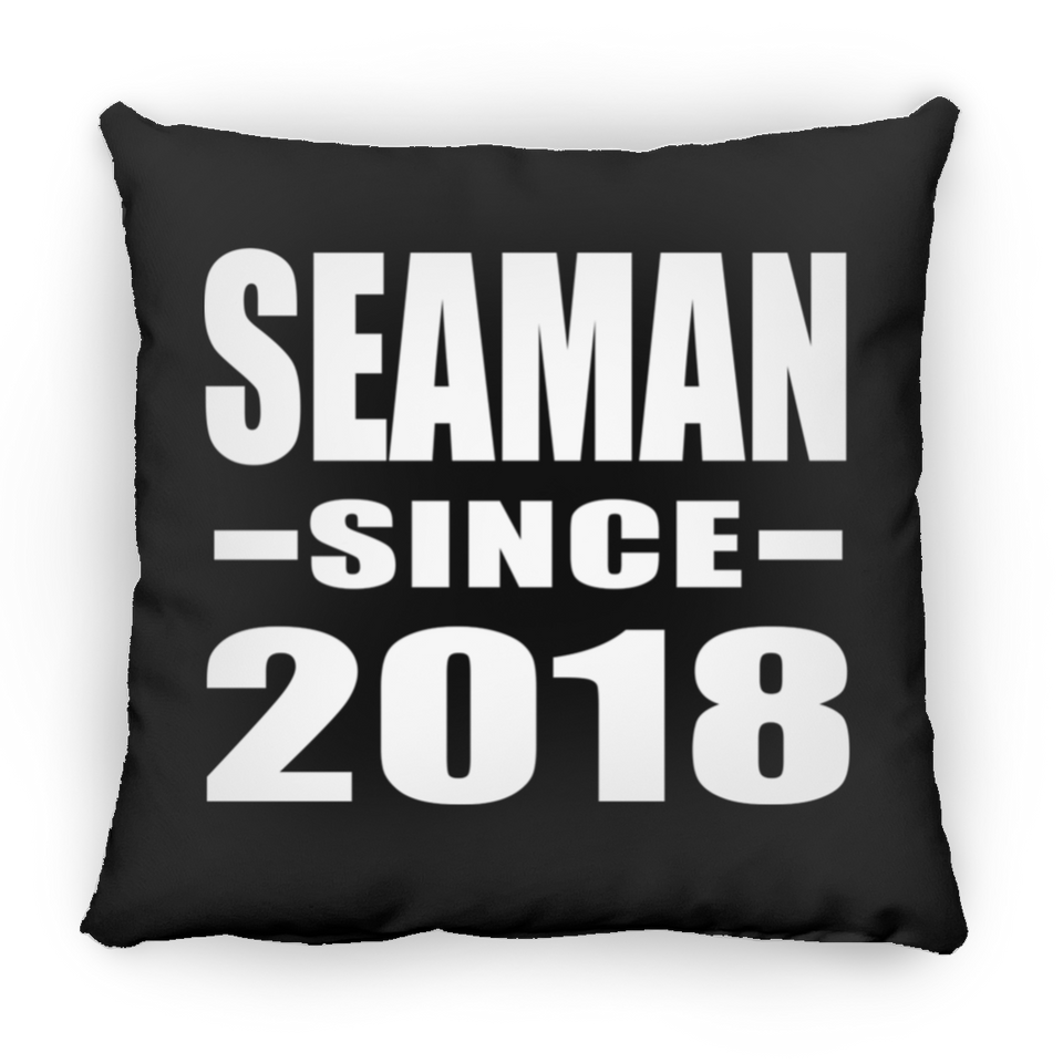 Seaman Since 2018 - Throw Pillow Black