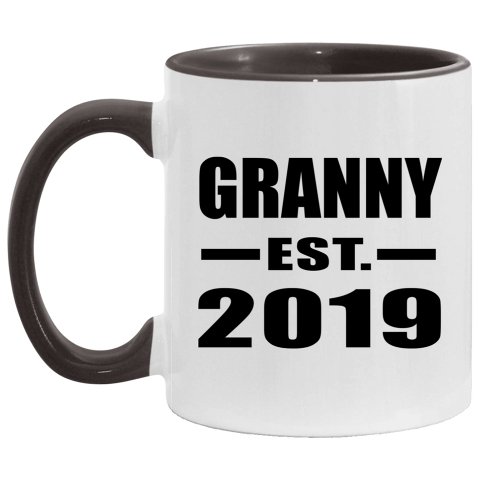 Granny Established EST. 2019 - 11oz Accent Mug Black