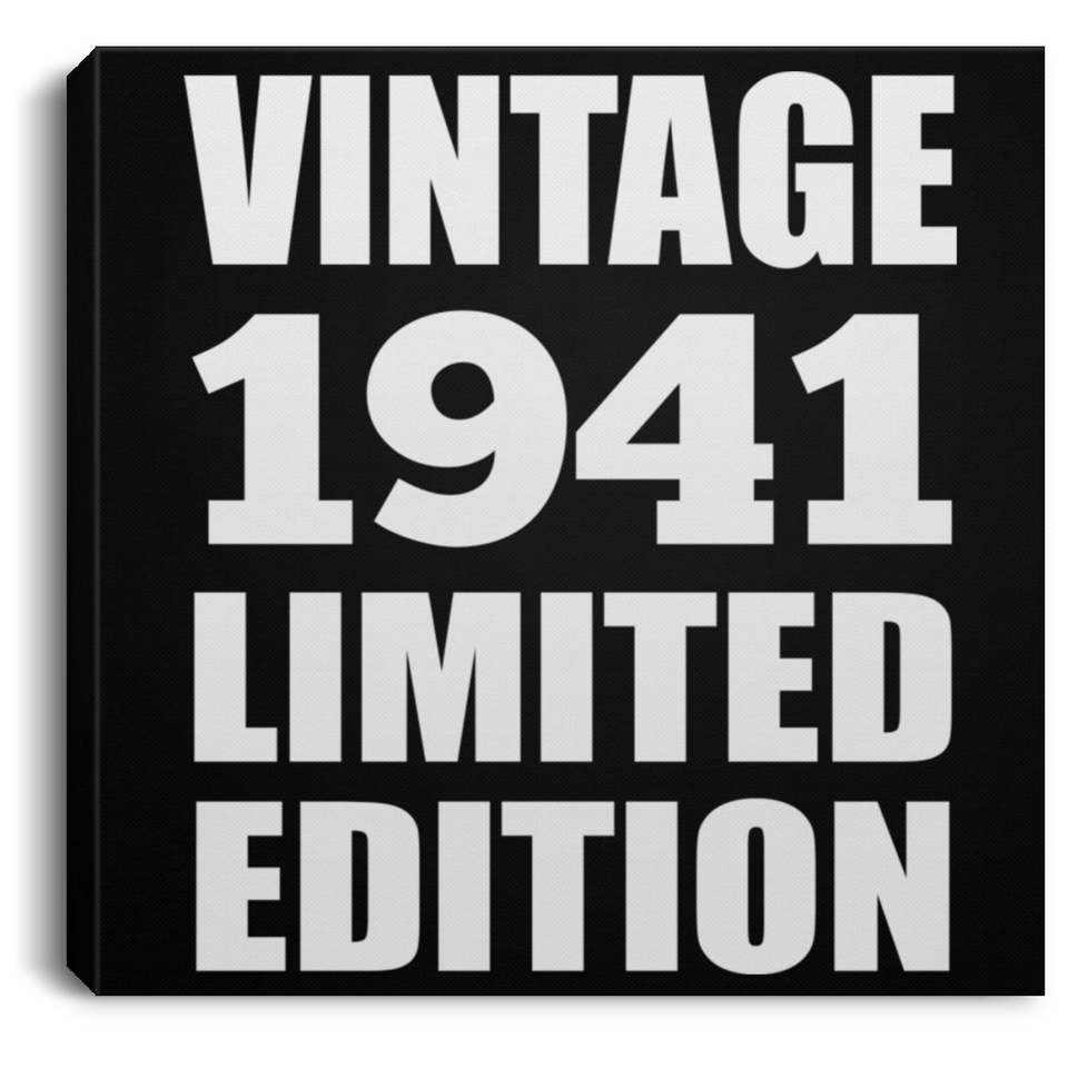 83rd Birthday Vintage 1941 Limited Edition - Canvas Square