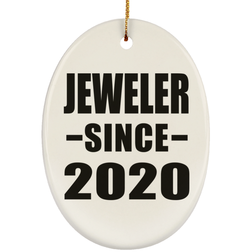 Jeweler Since 2020 - Oval Ornament