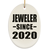 Jeweler Since 2020 - Oval Ornament