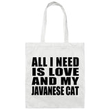 All I Need Is Love And My Javanese Cat - Tote Bag White