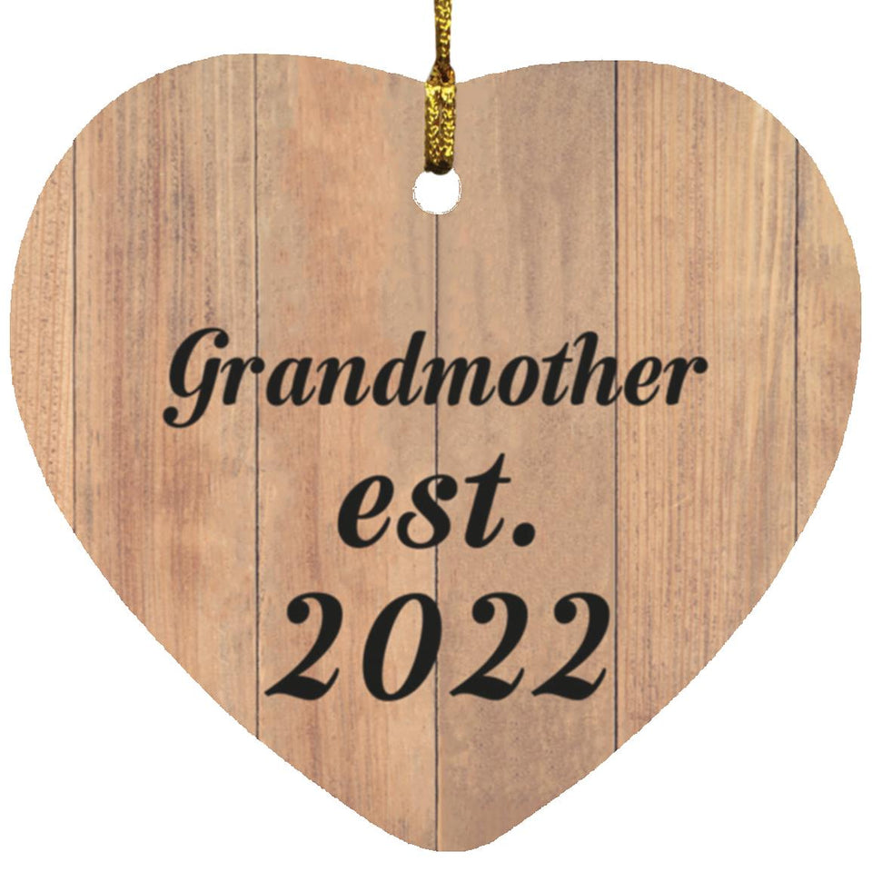 Grandmother Established EST. 2022 - Heart Ornament C