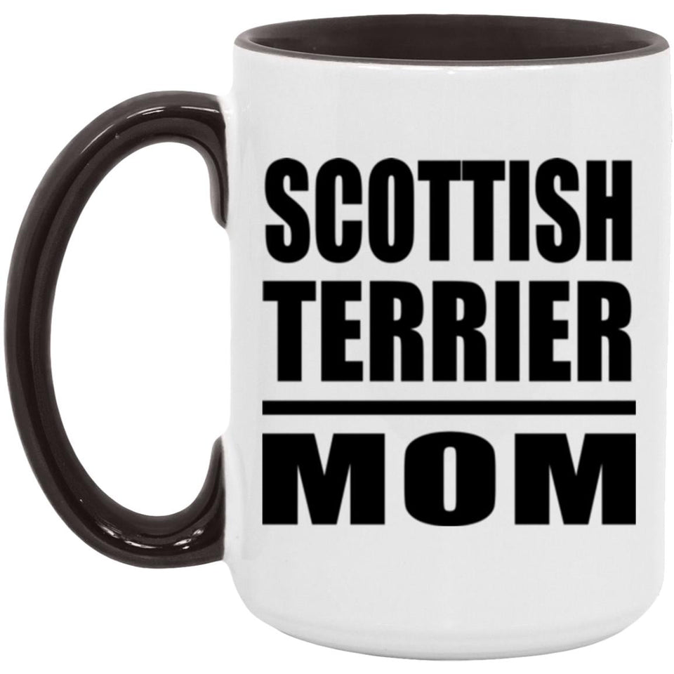 Scottish Terrier Mom - 15oz Accent Mug Black