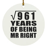 31st Anniversary Square Root of 961 Years of Being Mr Right - Circle Ornament