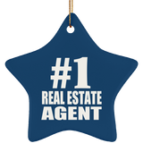 Number One #1 Real Estate Agent - Star Ornament
