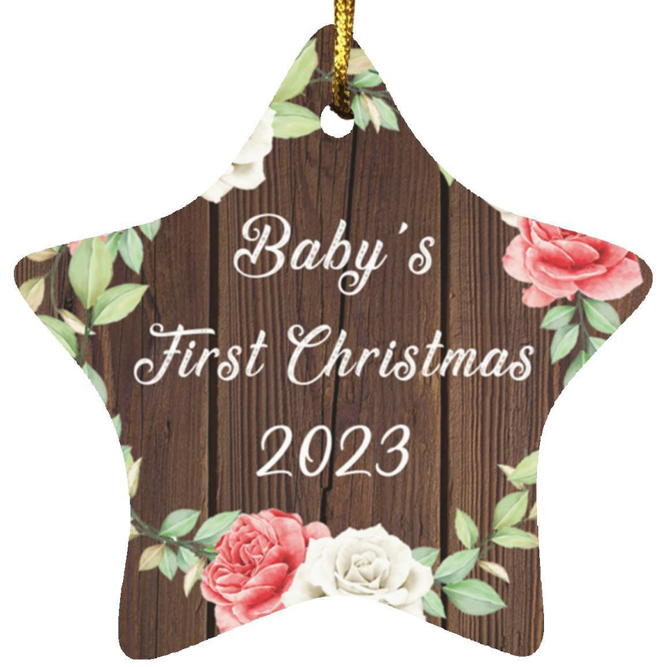 Baby's First Christmas 2023 - Star Ornament A