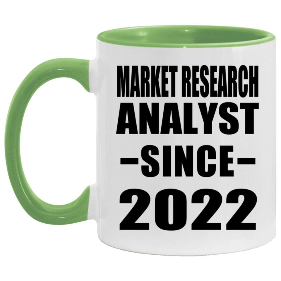 Market Research Analyst Since 2022 - 11oz Accent Mug Green