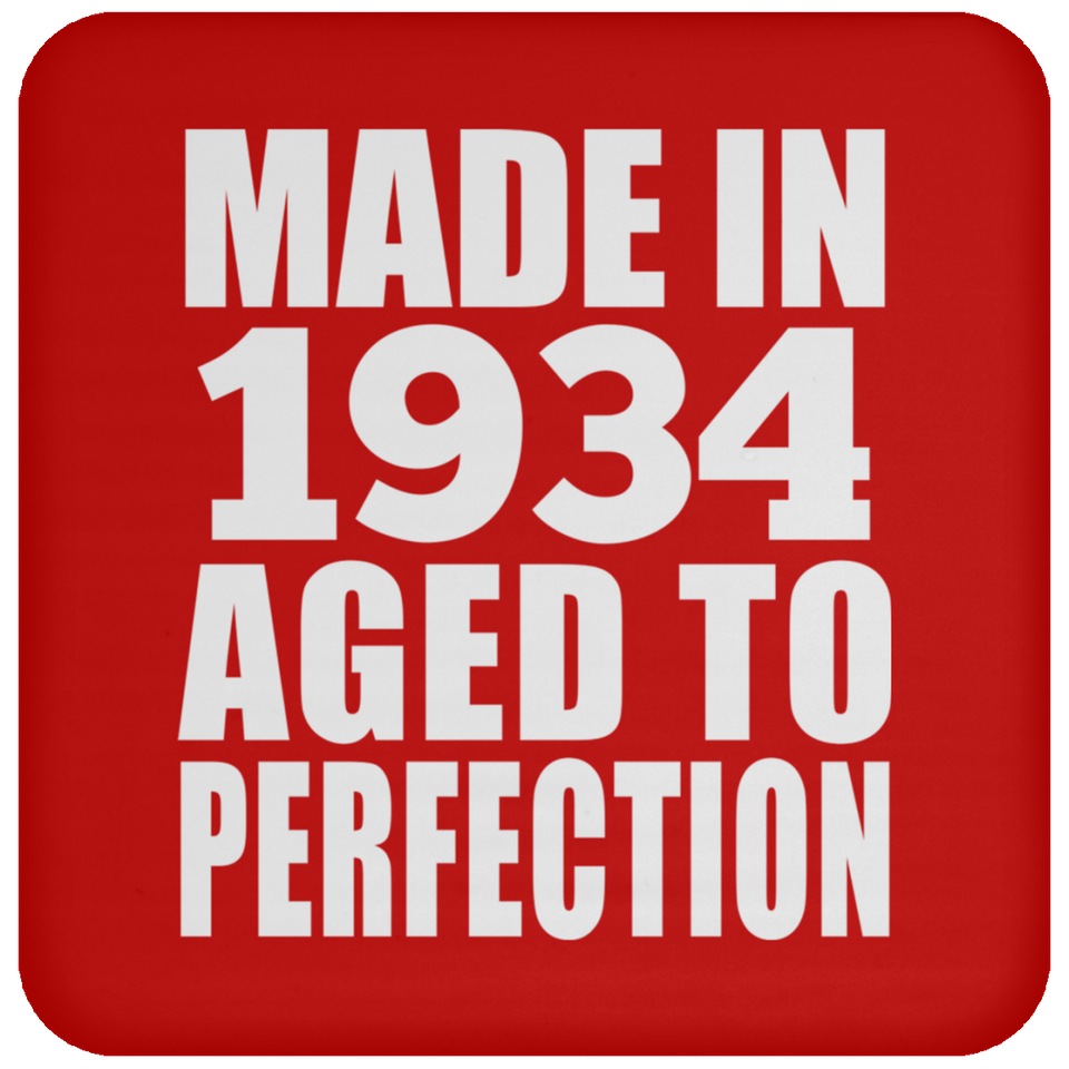 90th Birthday Made In 1934 Aged to Perfection - Drink Coaster