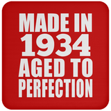 90th Birthday Made In 1934 Aged to Perfection - Drink Coaster