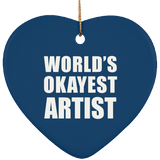 World's Okayest Artist - Heart Ornament