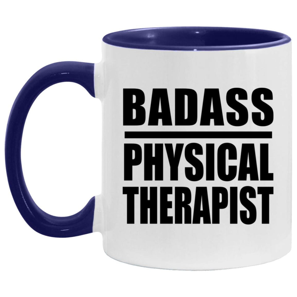 Badass Physical Therapist - 11oz Accent Mug Purple