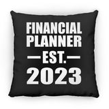 Financial Planner Established EST. 2023 - Throw Pillow Black