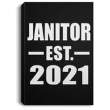 Janitor Established EST. 2021 - Canvas Portrait