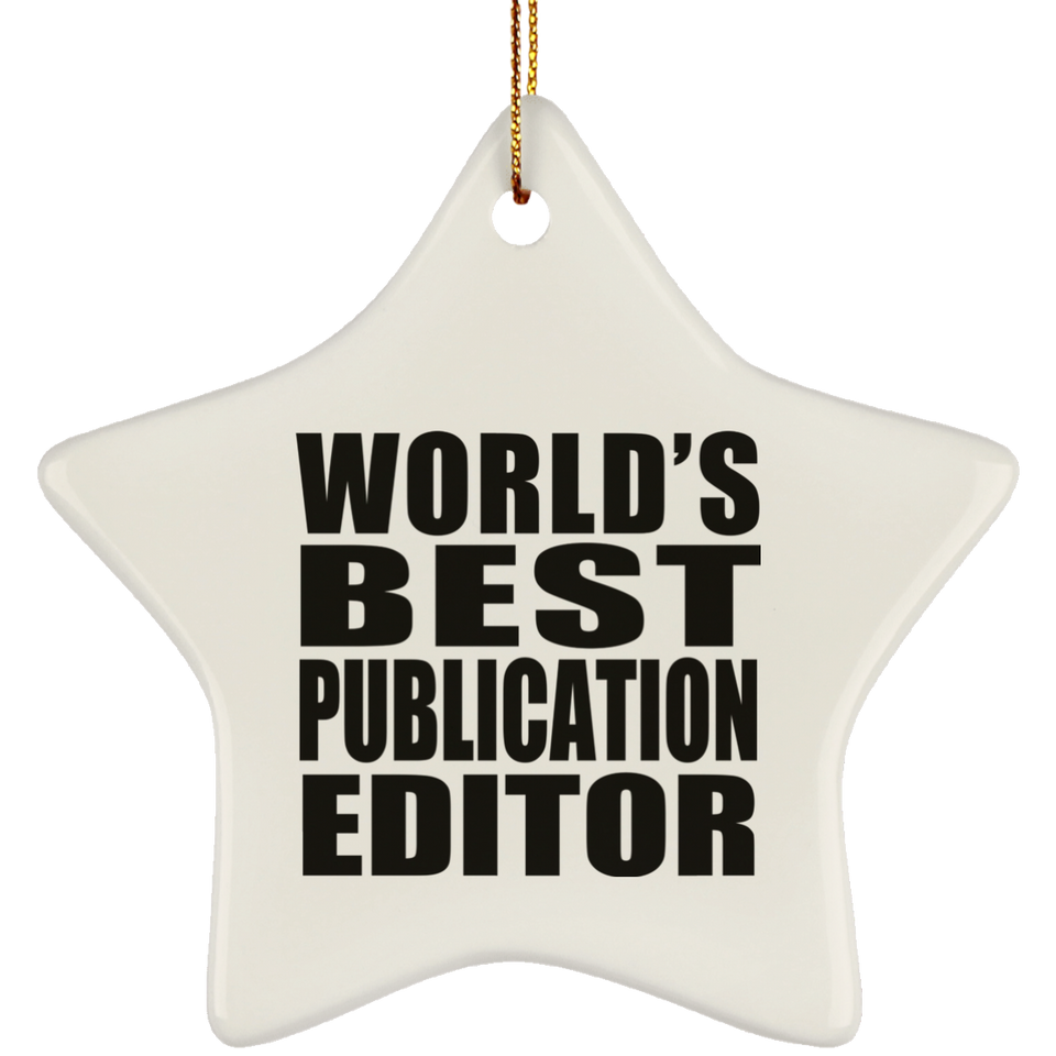 World's Best Publication Editor - Star Ornament