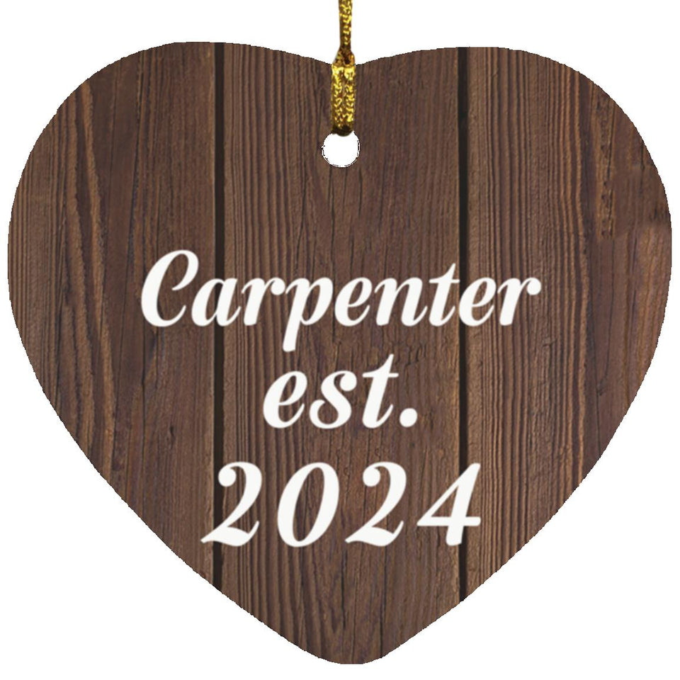 Carpenter Established Est. 2024 - Heart Ornament D