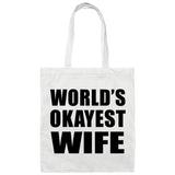 World's Okayest Wife - Tote Bag White
