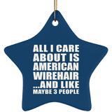 All I Care About Is American Wirehair - Star Ornament