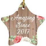 7th Birthday Amazing Since 2017 - Star Ornament B