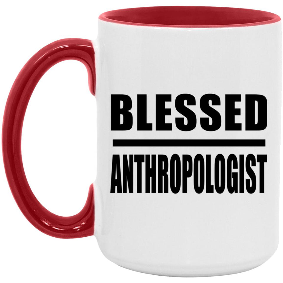 Blessed Anthropologist - 15oz Accent Mug Red
