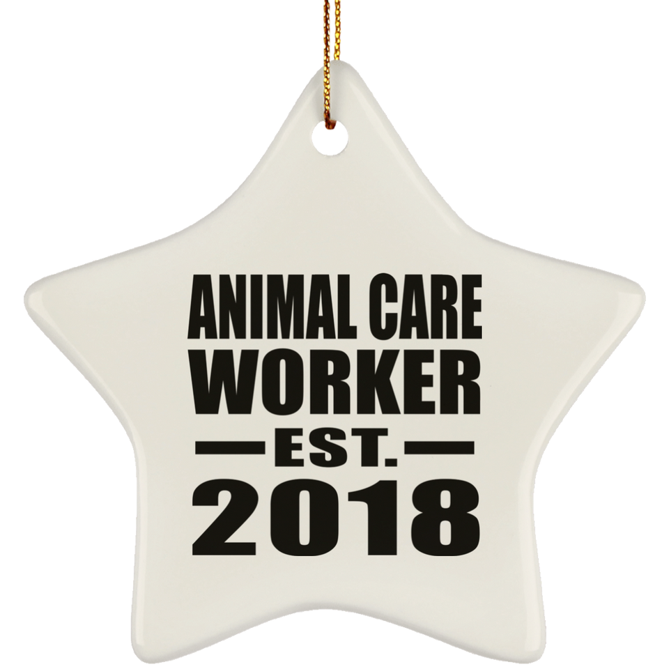 Animal Care Worker Established EST. 2018 - Star Ornament