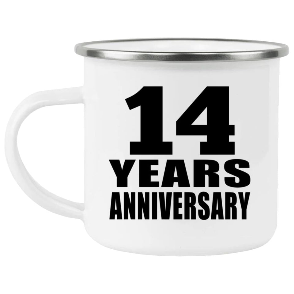 14th Anniversary 14 Years - 12oz Camping Mug