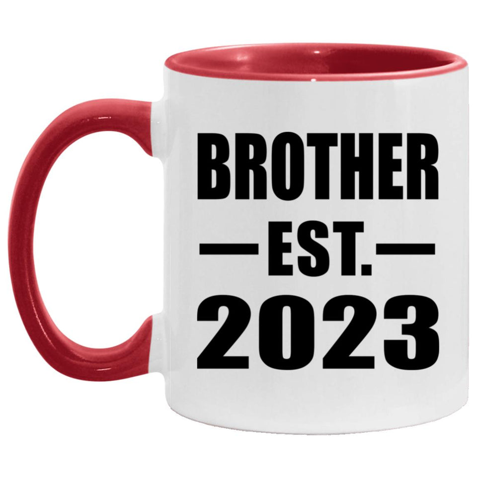 Brother Established EST. 2023 - 11oz Accent Mug Red